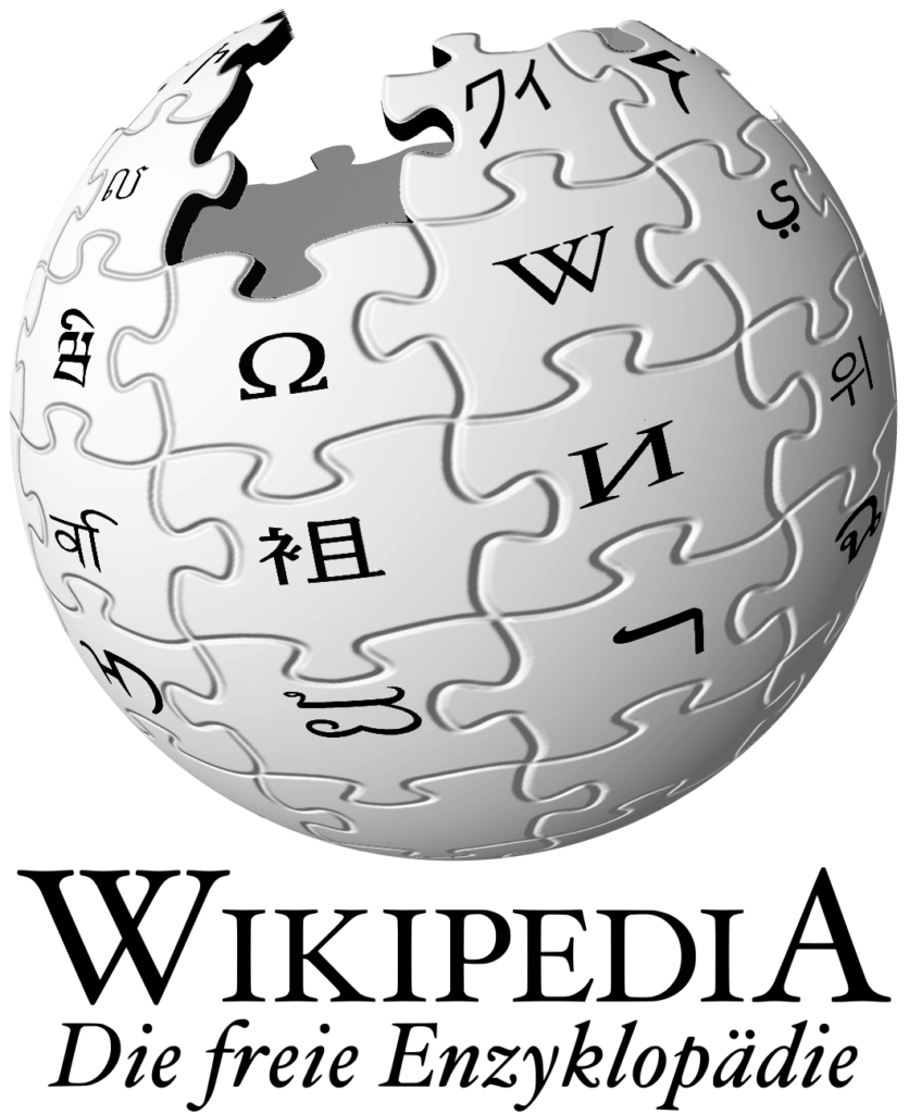 Wikipedia logo de 836x1024 - Links